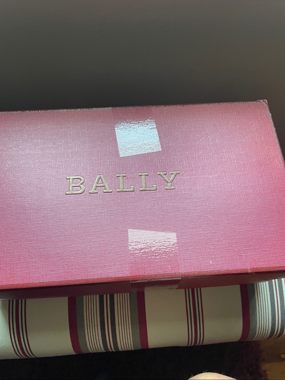 Bally Navy Sneaker with Red and White Stripe Accent - Picture 7 of 9
